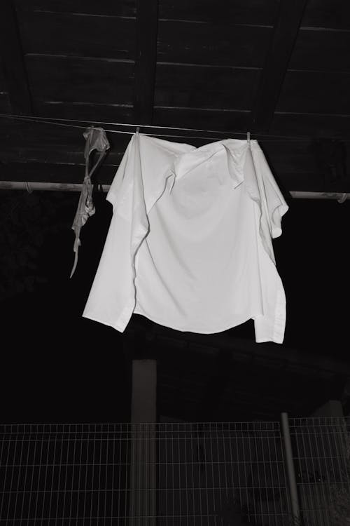 Bras drying on a washing line with a filter applied Stock Photo