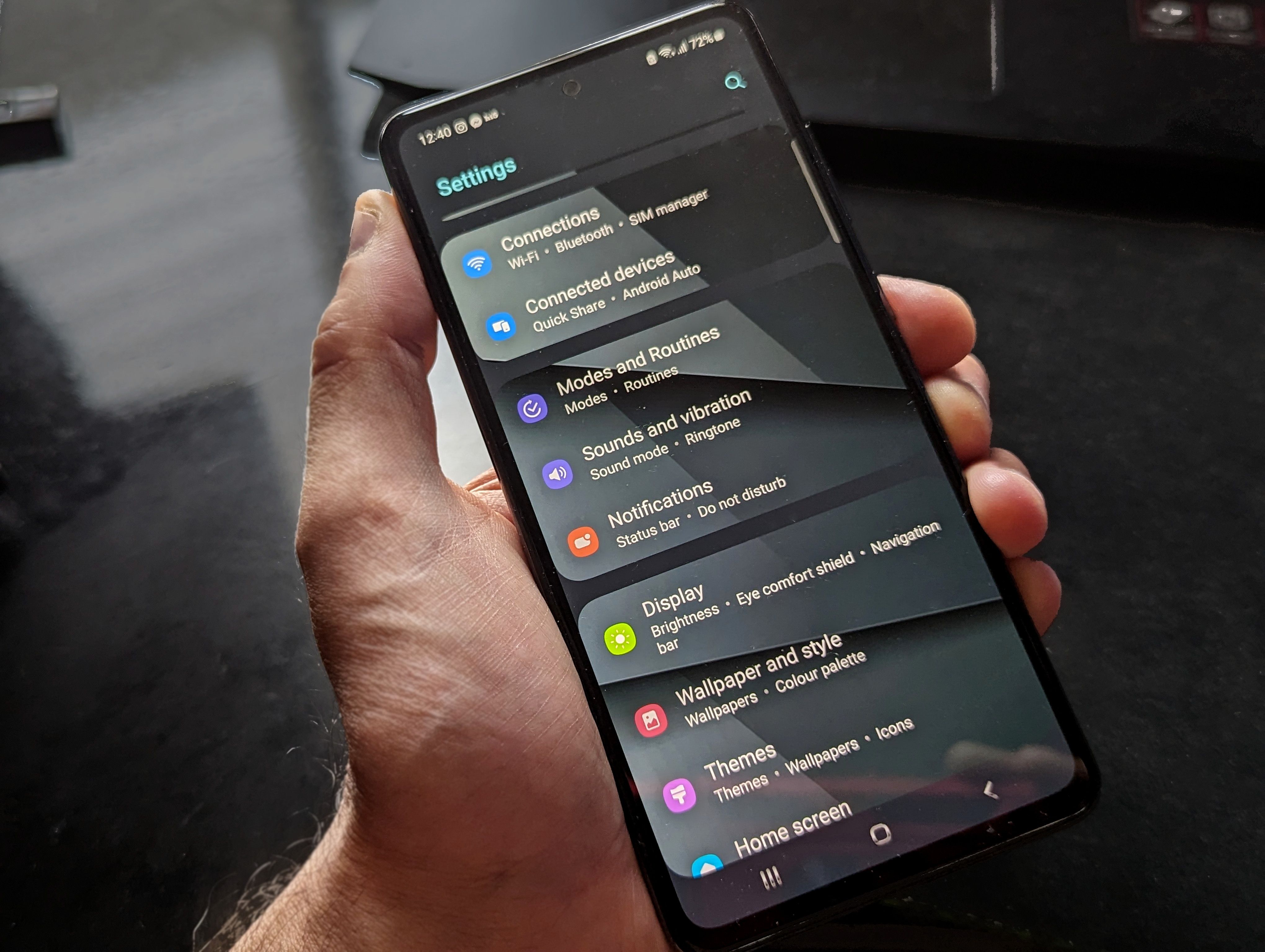 Configurações do Android para notificações e som em smartphone
