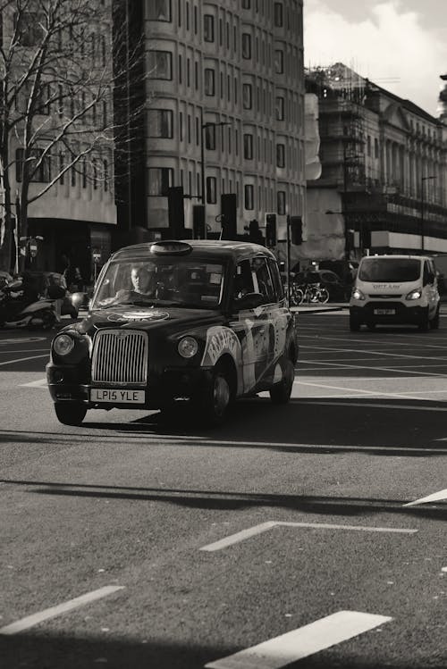 A Taxi on the Street in London, England 