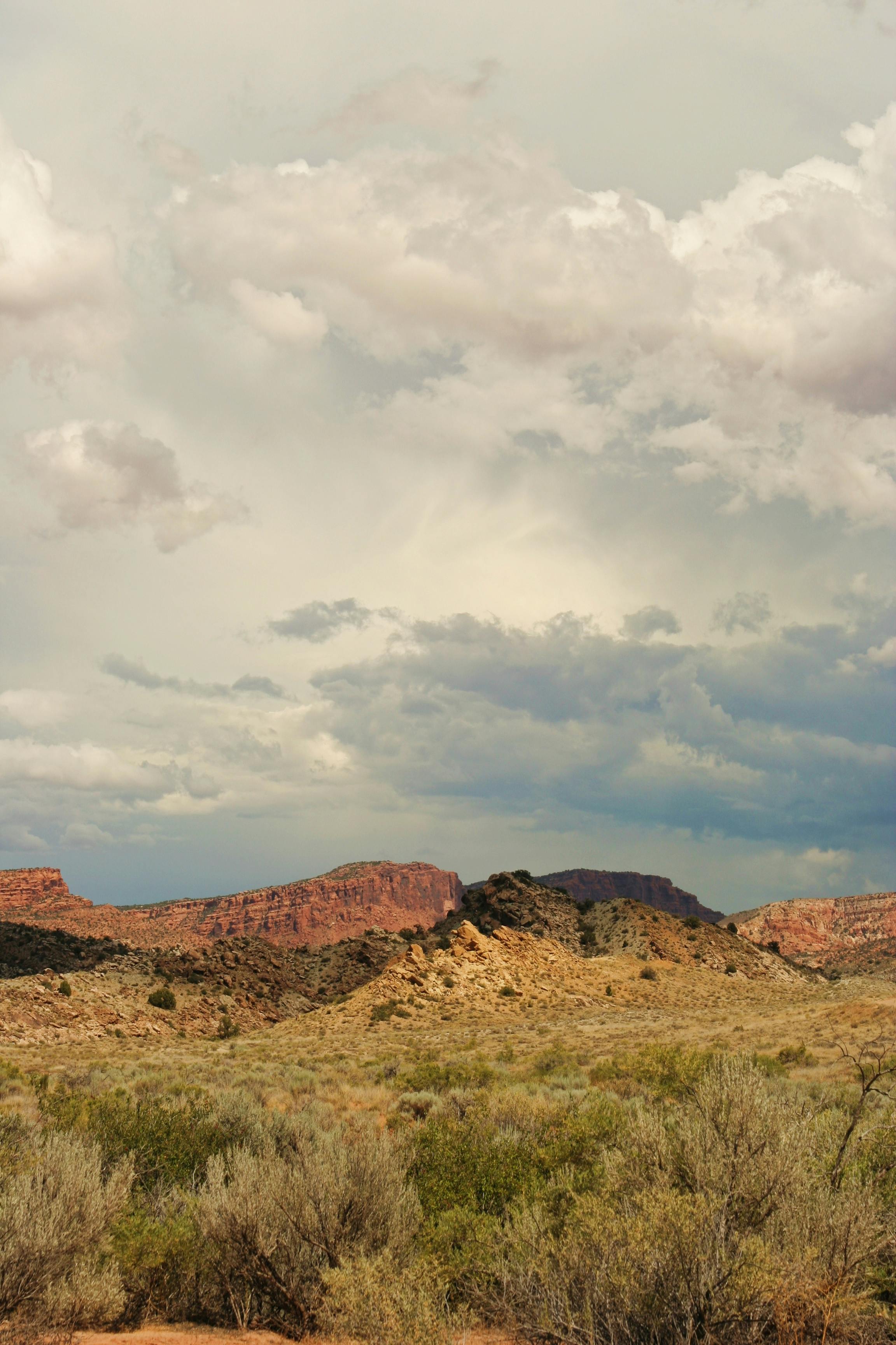Free stock photo of clouds, desert, rocks