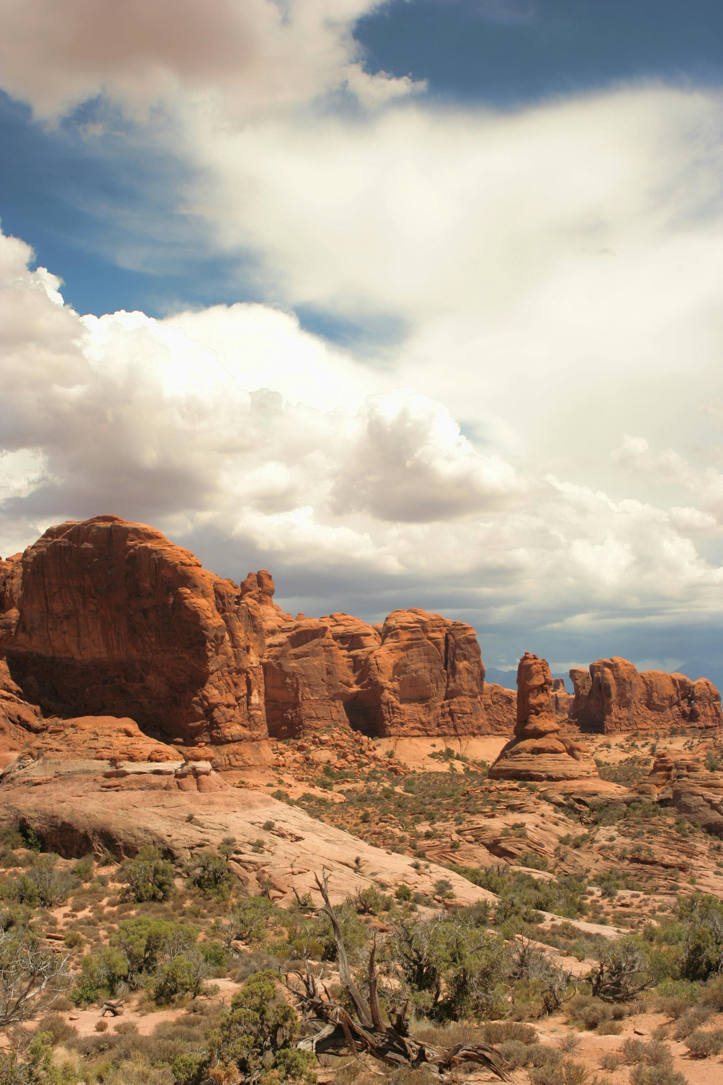 Free stock photo of clouds, desert, rock formations