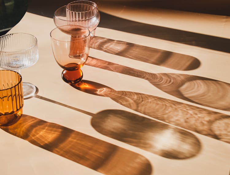 Glass On A Table In A Restaurant