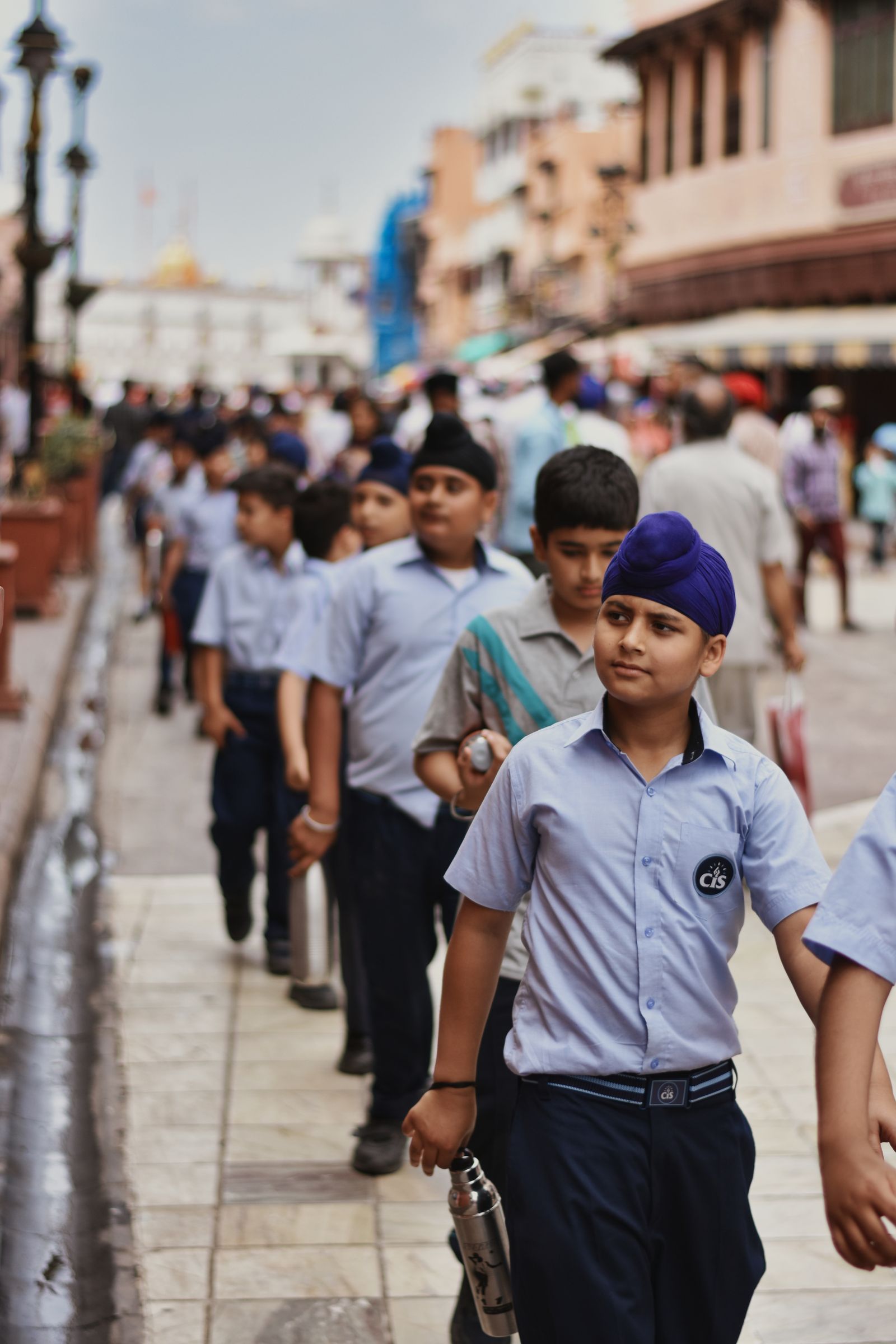 Cadets walking in formation, Sainik School Jodhpur