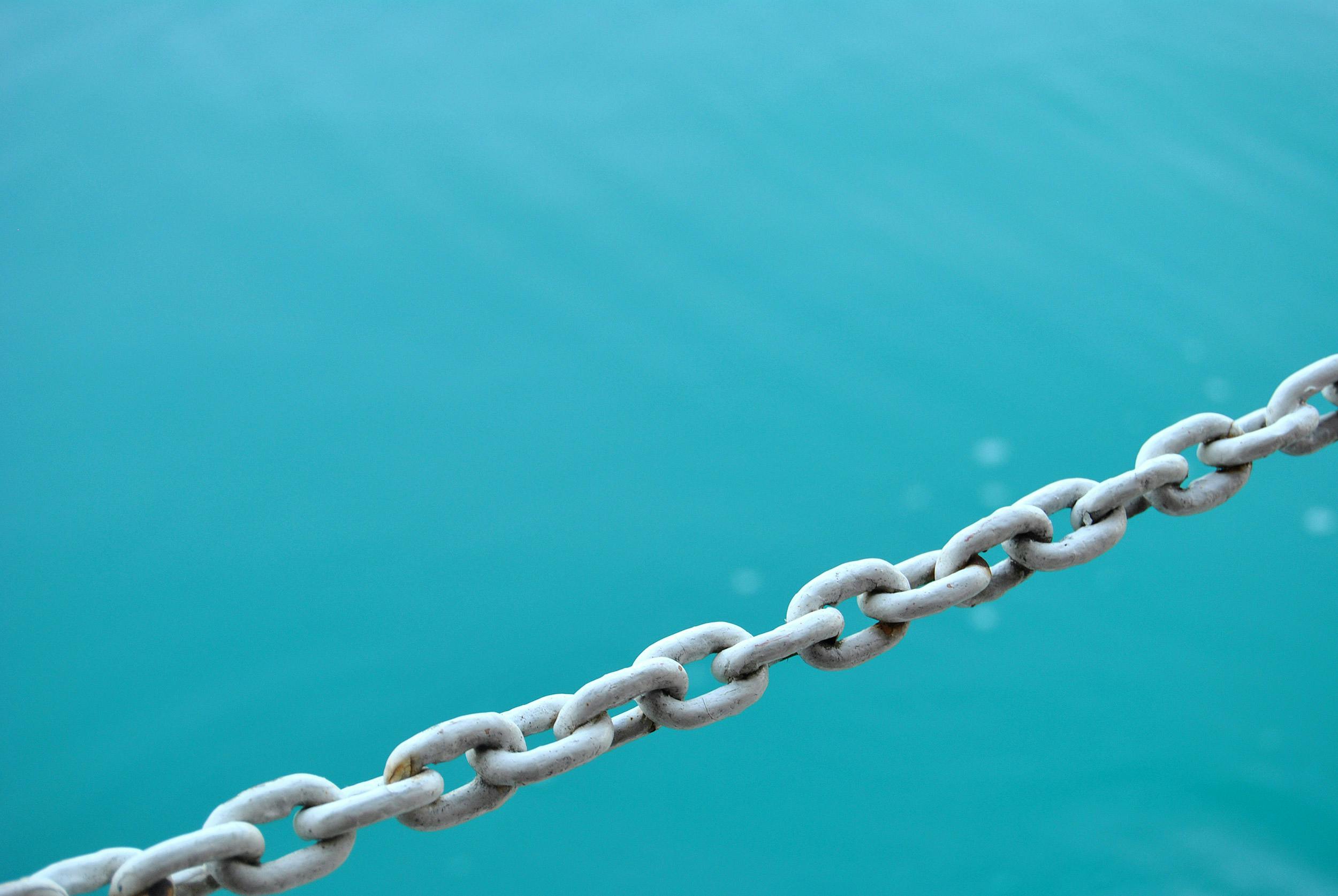 Free stock photo of chain, water