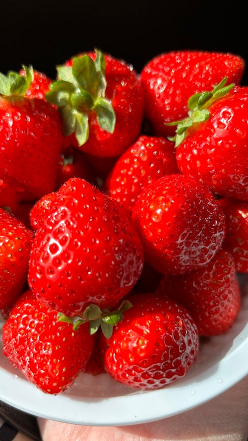 Kostnadsfri bild av färsk, jordgubbar, närbild