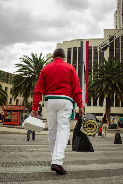 Foto profissional grátis de alforjes, andando, centro da cidade