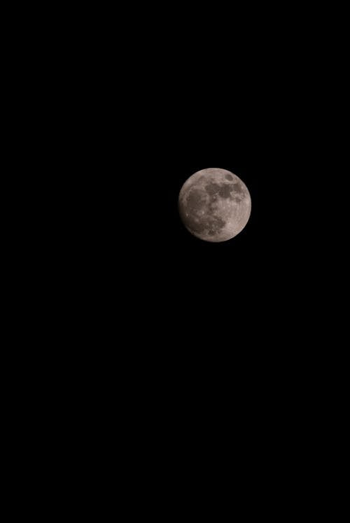 View of a Full Moon at Night 