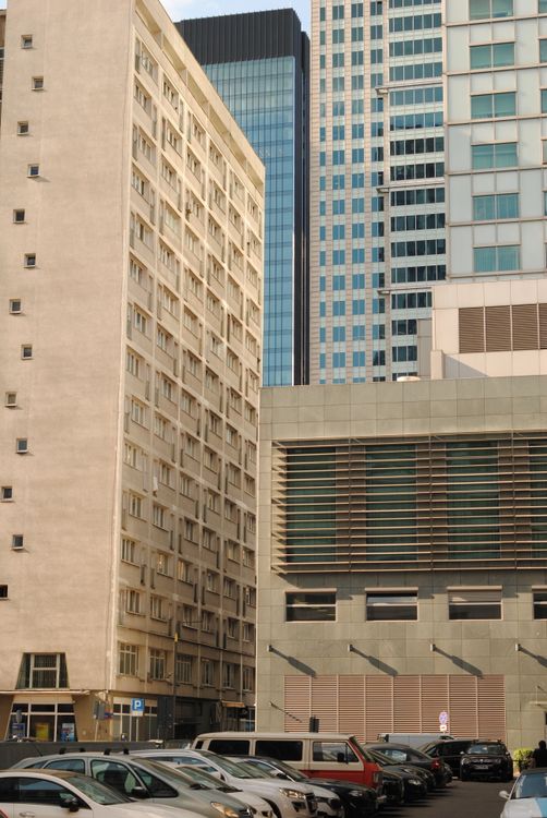 Parking Lot Next to High-Rise Buildings in the City Center · Free Stock ...