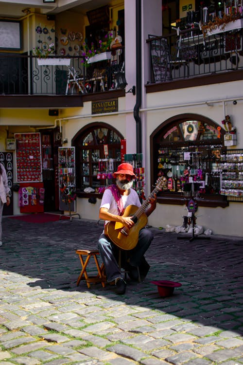 Street Musician in Old Town in Baku