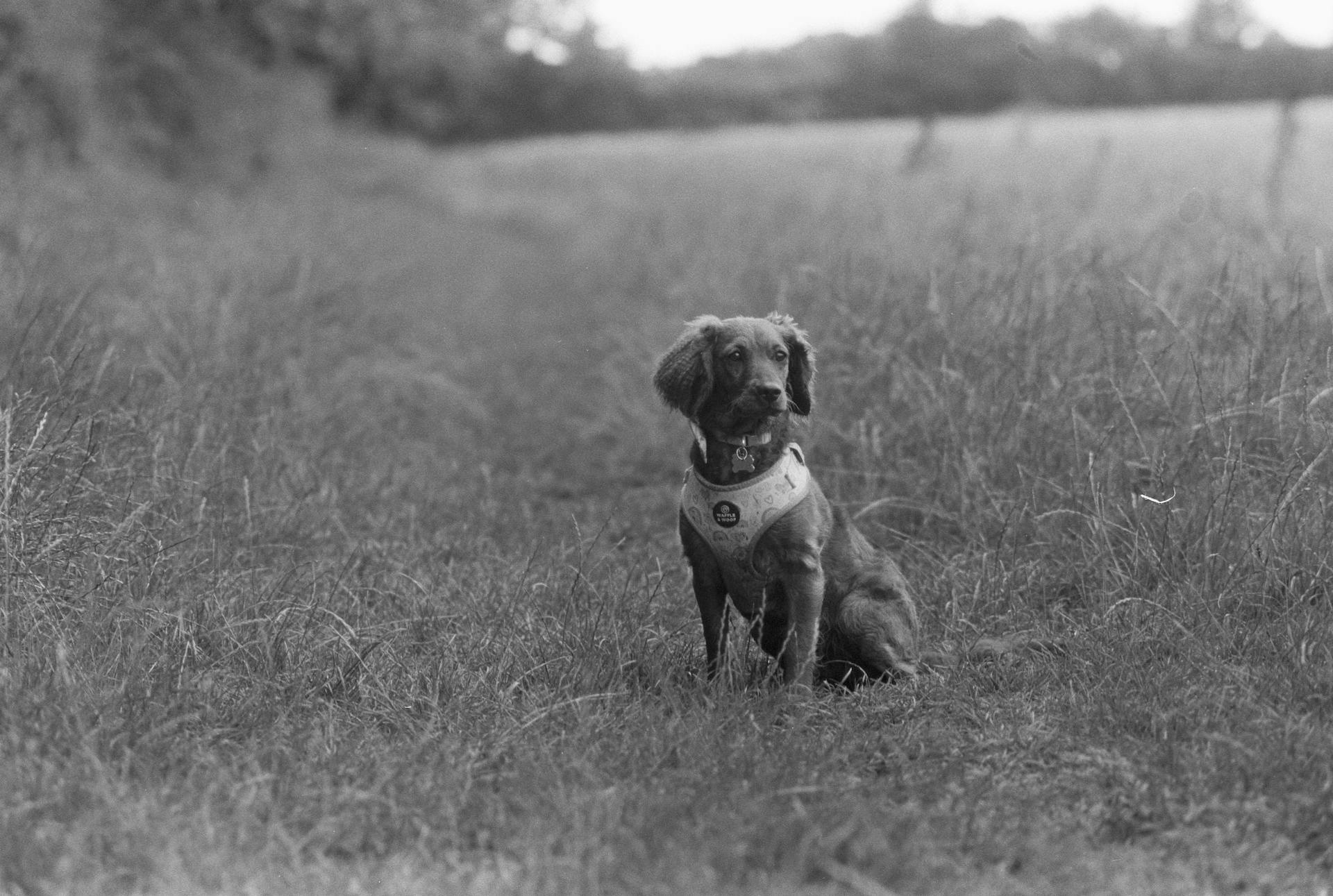 English Cocker Spaniel Sitting on Grass