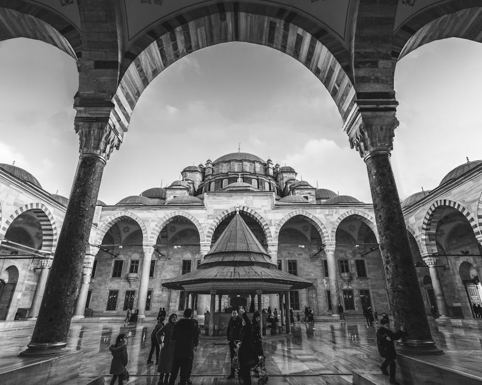 Grayscale Photography of Dome Building