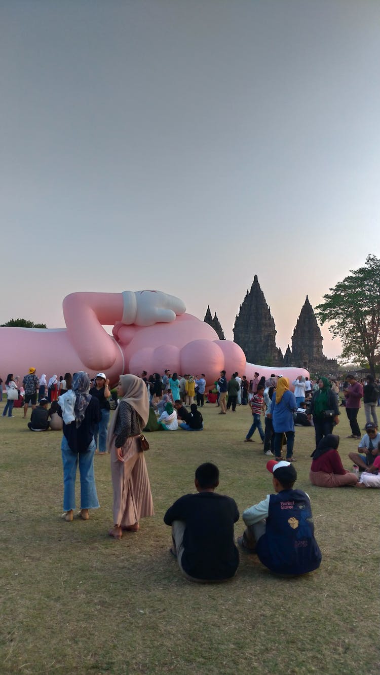 People At The Festival In A Park 