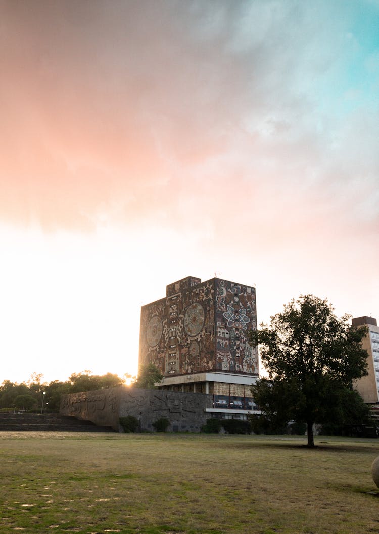 UNAM Central Library Building In Mexico City