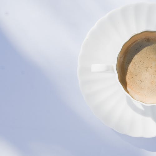 Top View of a Cup of Coffee 
