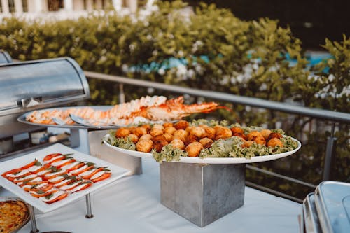 Food on a Buffet Table 