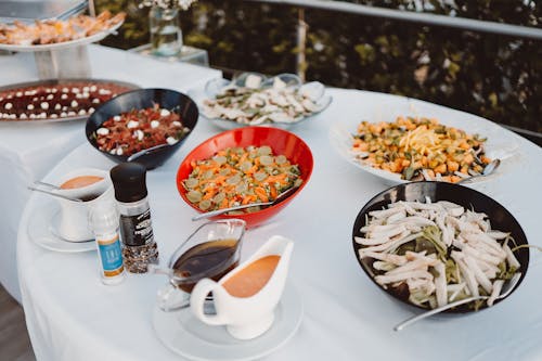 Salads Selection on Table