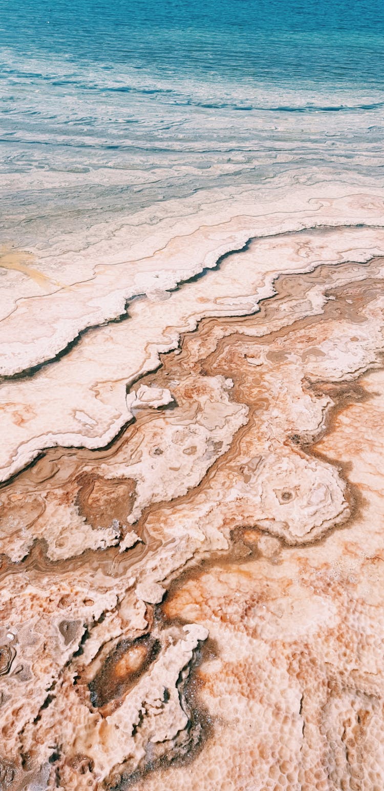 Eroded Rock On Seashore