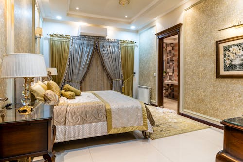 Bed in a Luxury Bedroom