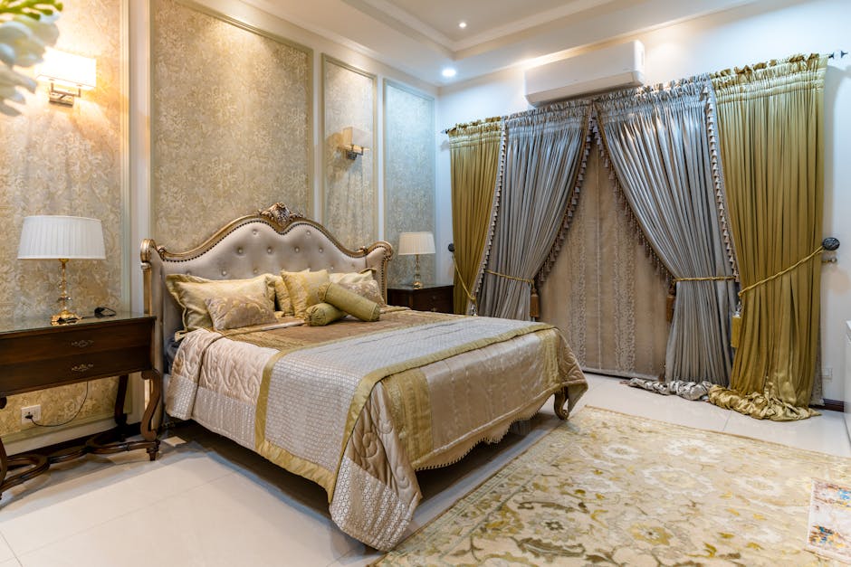 A sumptuous bedroom featuring elegant design and plush furnishings, perfect for luxury lifestyle inspiration.