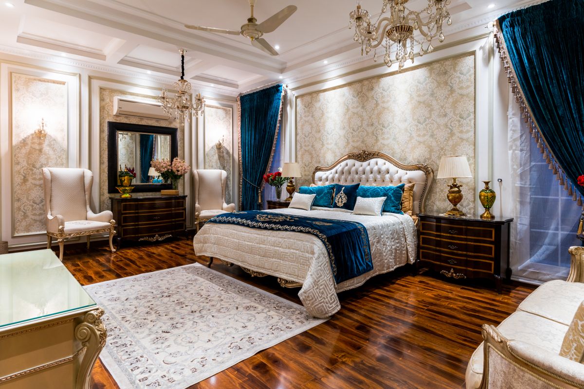 Luxurious bedroom interior