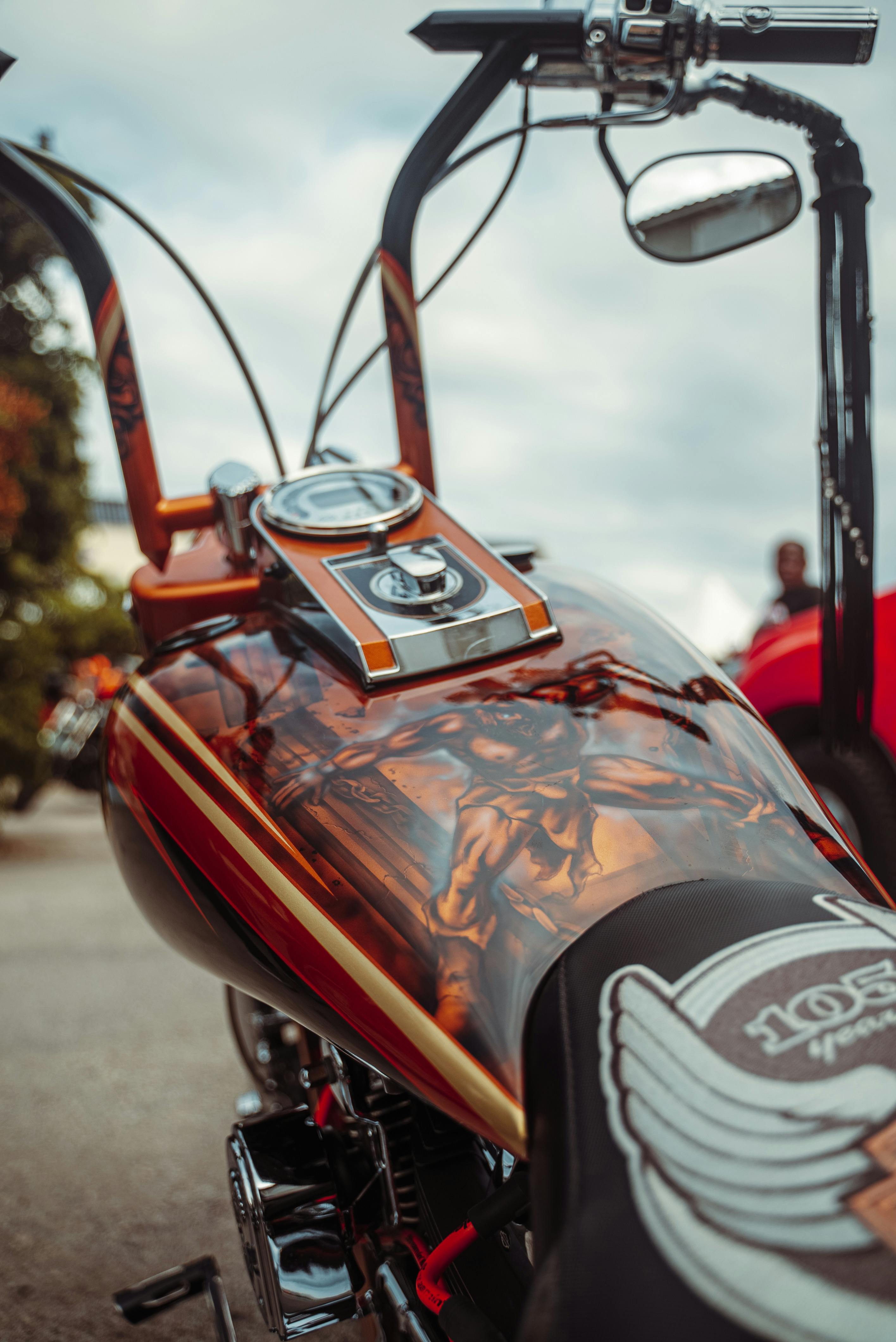 paintings on a motorbike