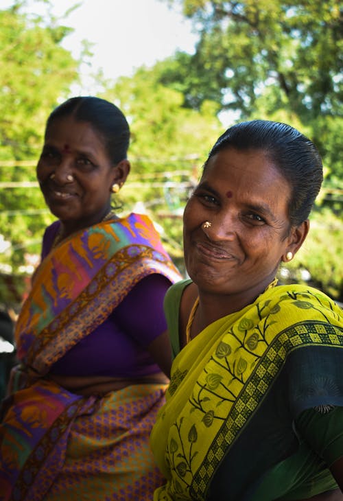 Smiling Couple in Traditional Clothing