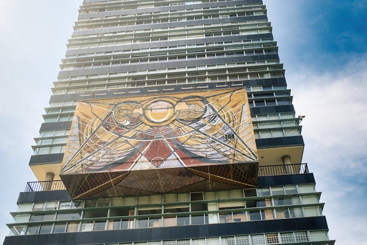 Image On Wall Of Skyscraper In Mexico City