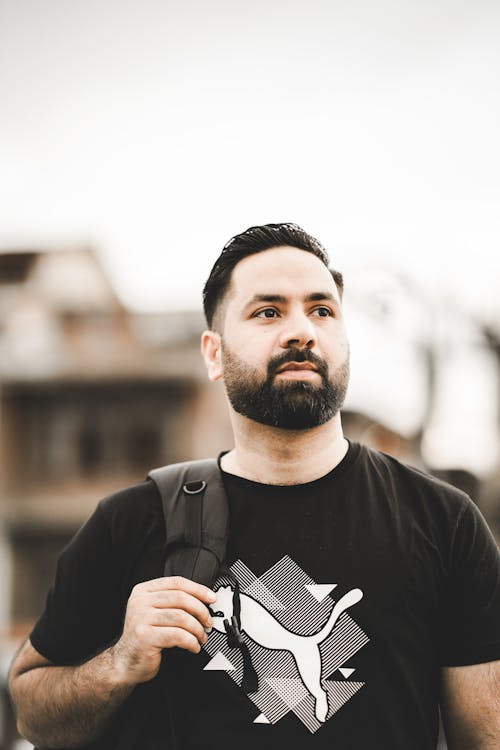 Man in Black T-shirt