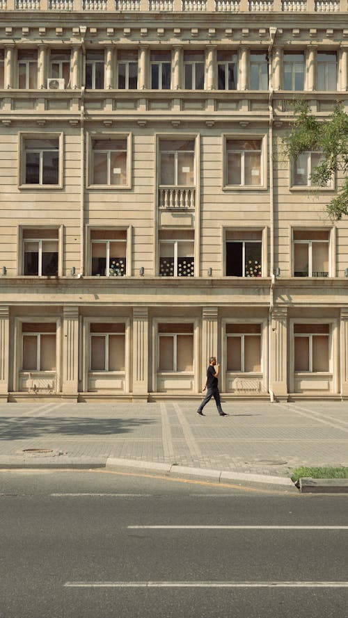 Facade of a Traditional Building in City 