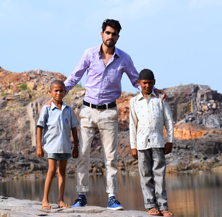 Father And Sons In Shirts