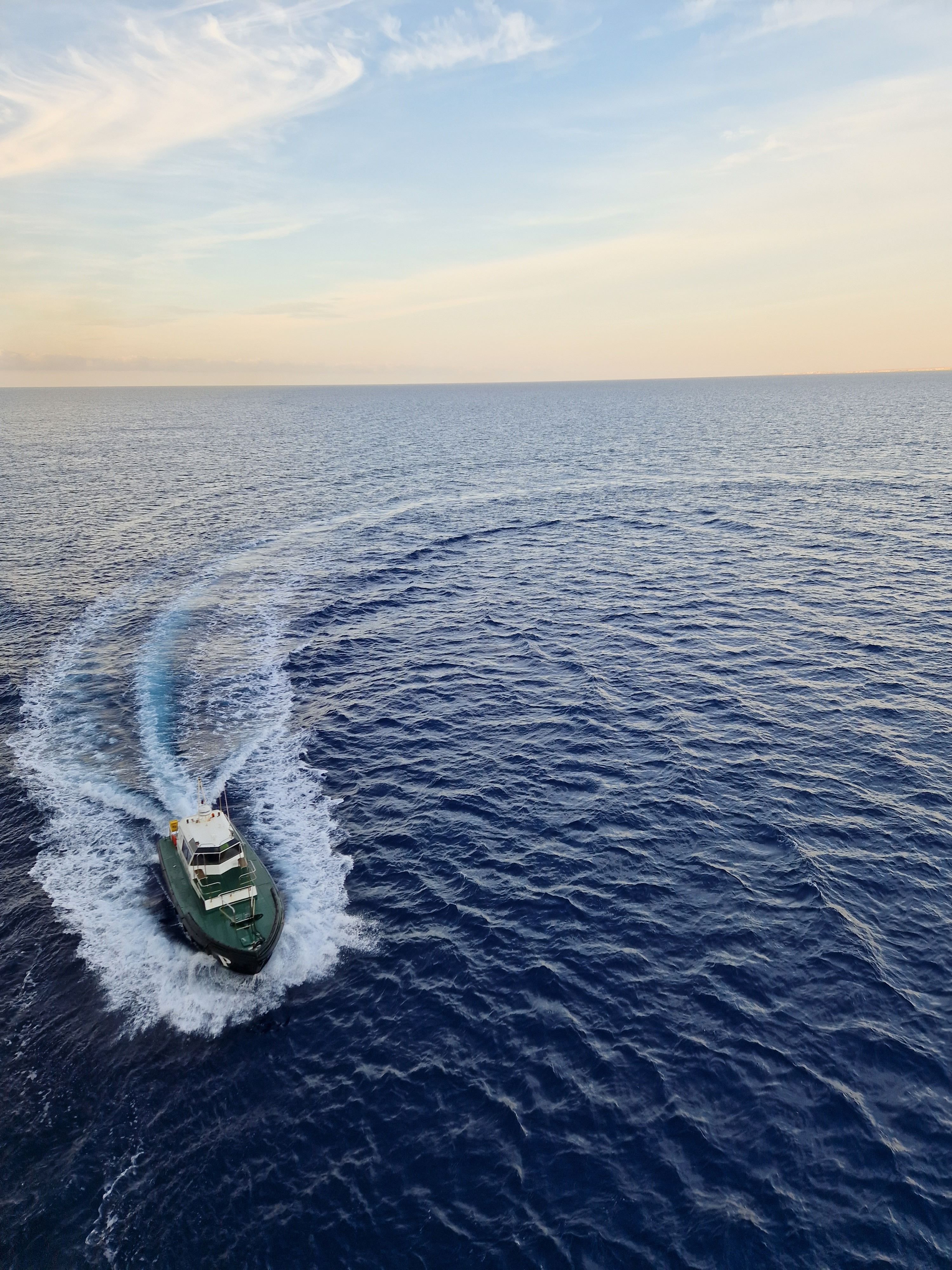 Aerial View of a Motorboat on the Sea · Free Stock Photo