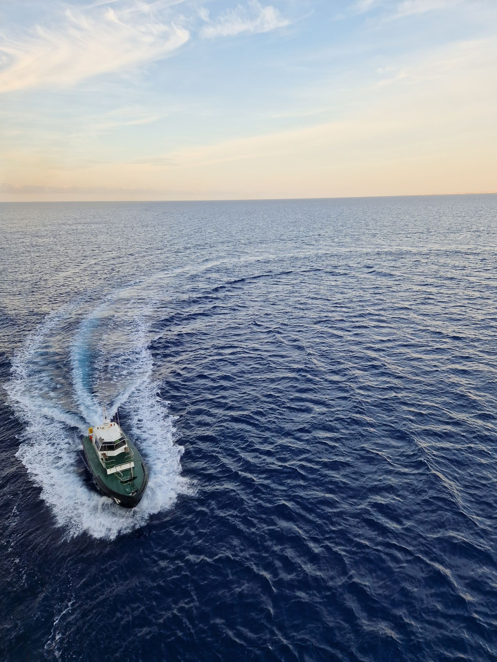 Aerial View of a Motorboat on the Sea · Free Stock Photo