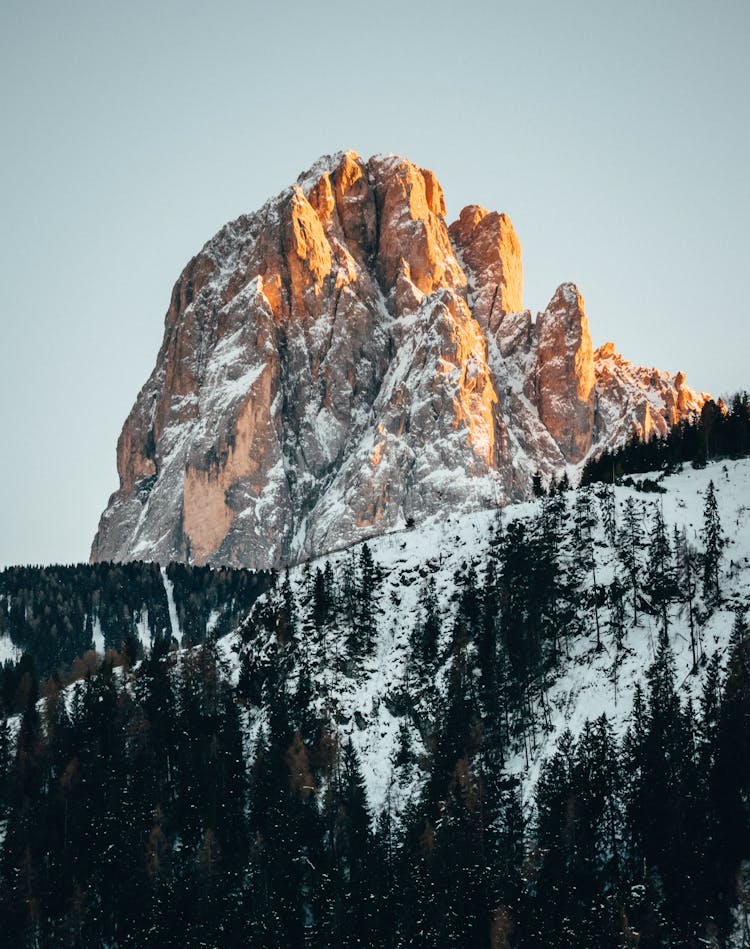 Rocky Mountain Peak In The Dolomites