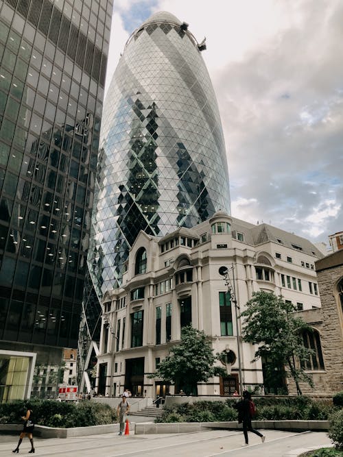 Fitzwilliam House and Skyscraper, the Gherkin, in London, England