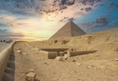 Ancient Great Pyramid of Giza in Egypt