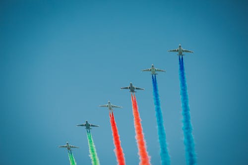 Multi Colored Aircraft Show