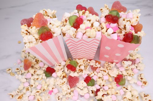 Boxes with Popcorn and Jelly Beans