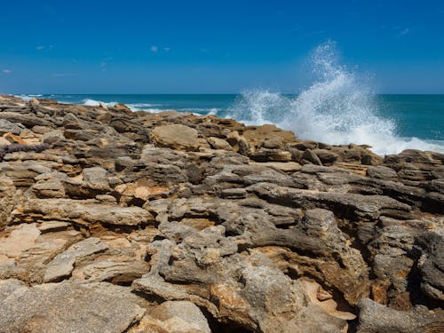 바위, 바위로 된, 해안의 무료 스톡 사진