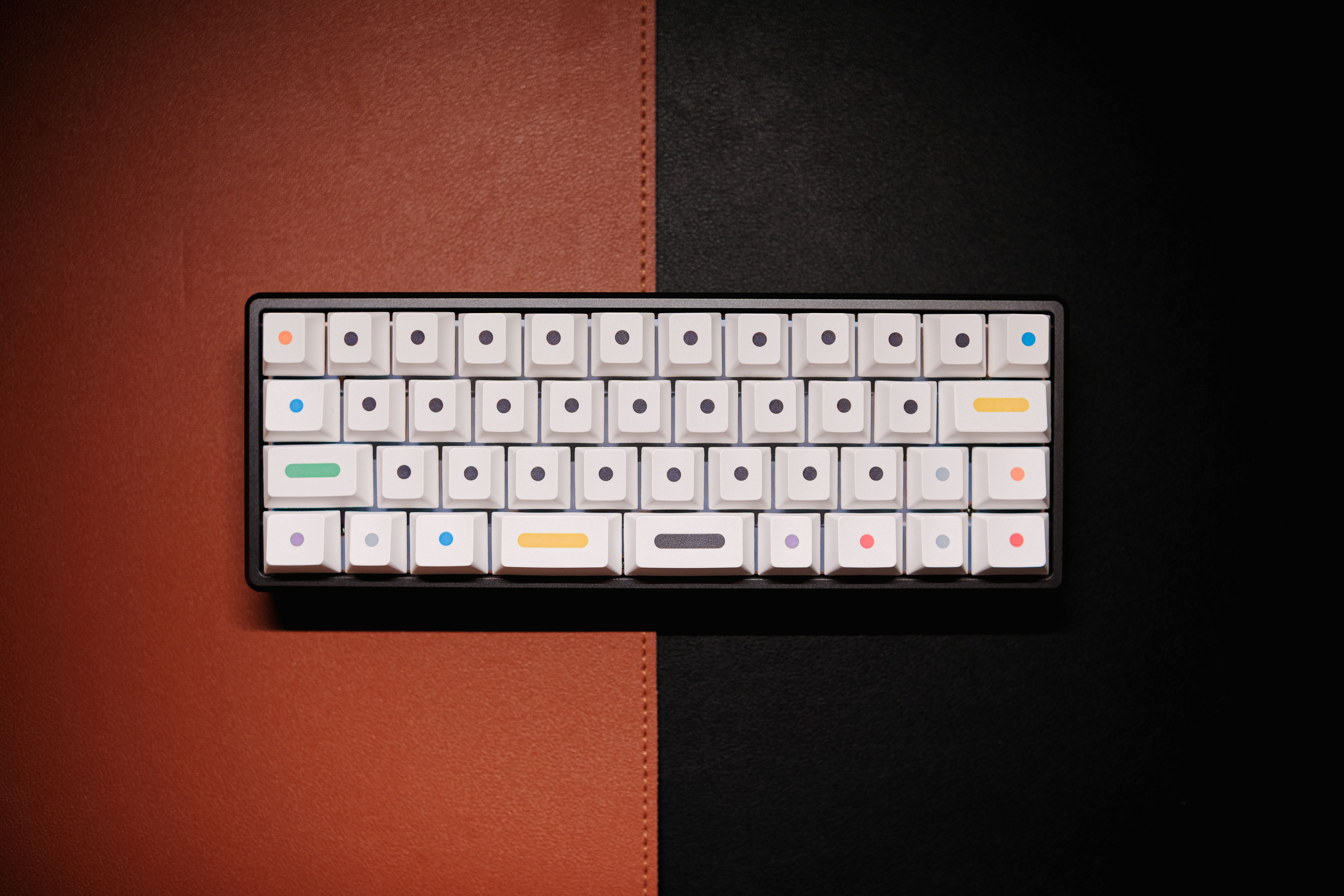 Wireless Keyboard on Red and Black Background