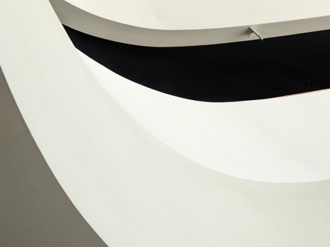 Minimalist architectural detail of a contemporary parking structure in Guangzhou, China.