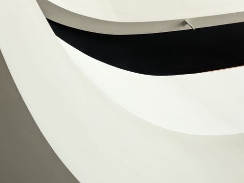 Free Minimalist architectural detail of a contemporary parking structure in Guangzhou, China. Stock Photo