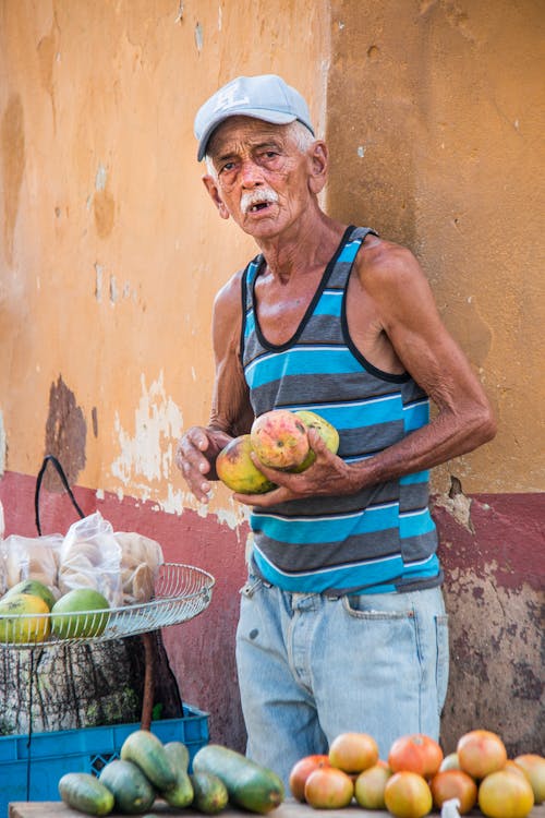 Elderly Man Working at Bazaar