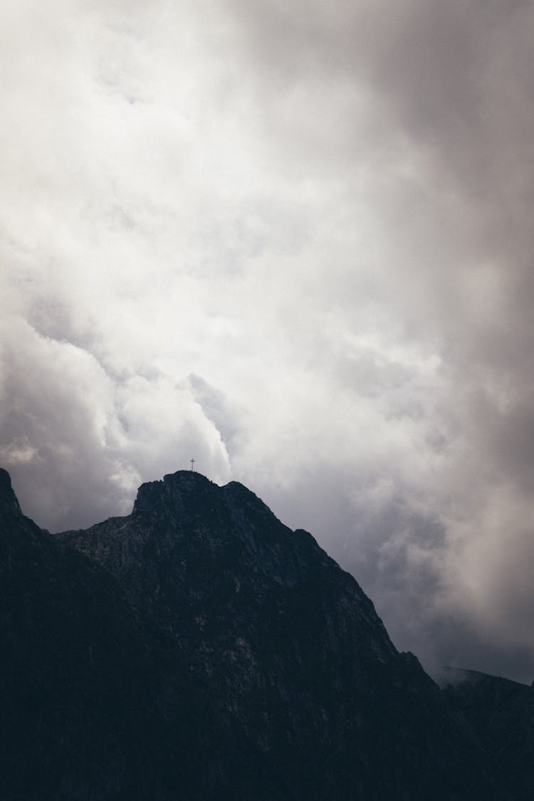 Overcast Over Mountain Peak