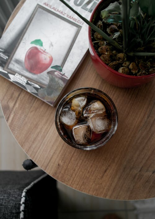 Ice in Coffee Glass