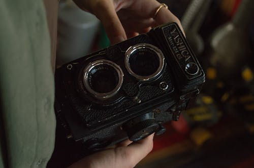 Close-up of a Film Camera 
