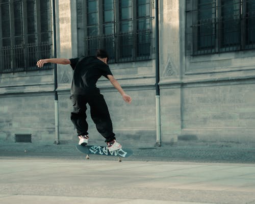 Young Man on Skateboard