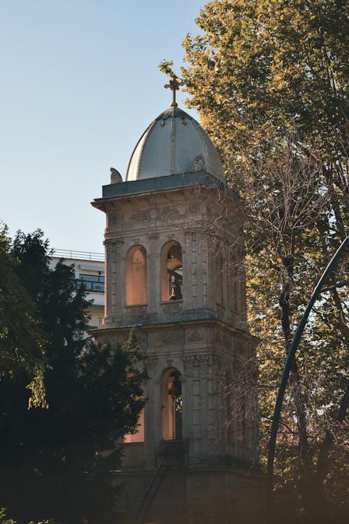 Imagine de stoc gratuită din agios georgios, arbori, biserică