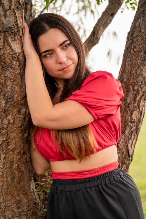 Portrait of Woman with Brown Hair