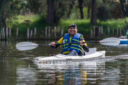 Xochimilco trajinera with mariachi — Mexico City