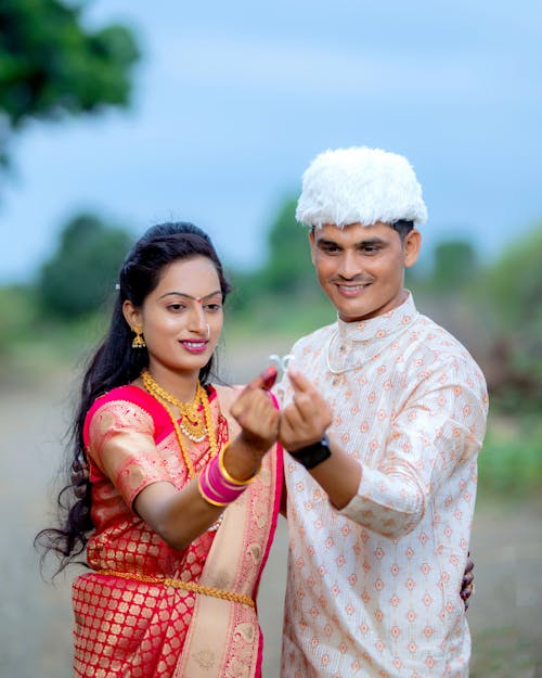 人, 印度夫妇, 垂直拍摄 的 免费素材图片